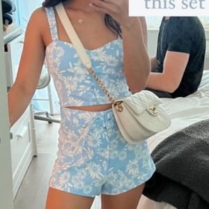 Zara floral Crop Top size Small